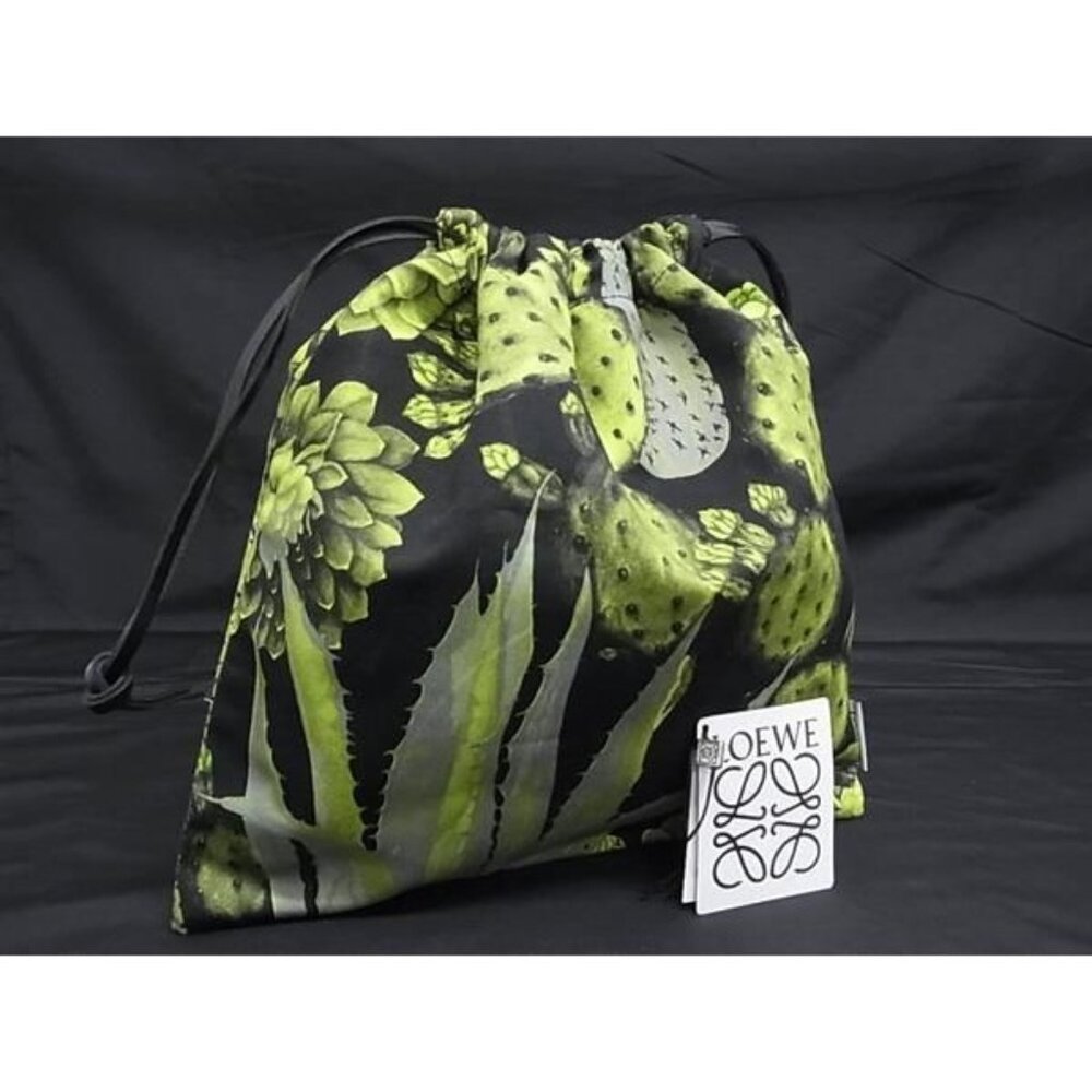 Loewe Draw String Shape Multi-Case Small Bag Gree… - image 1